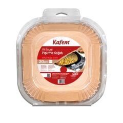 Kafem Airfryer Pişirme Kağıdı Kare 20cm 25 li
