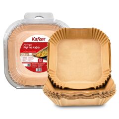 Kafem Airfryer Pişirme Kağıdı Kare 20cm 25 li x 20 Paket (Koli)