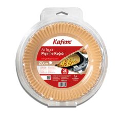 Kafem Airfryer Pişirme Kağıdı Yuvarlak 20cm 25 li x 20 Paket (Koli)