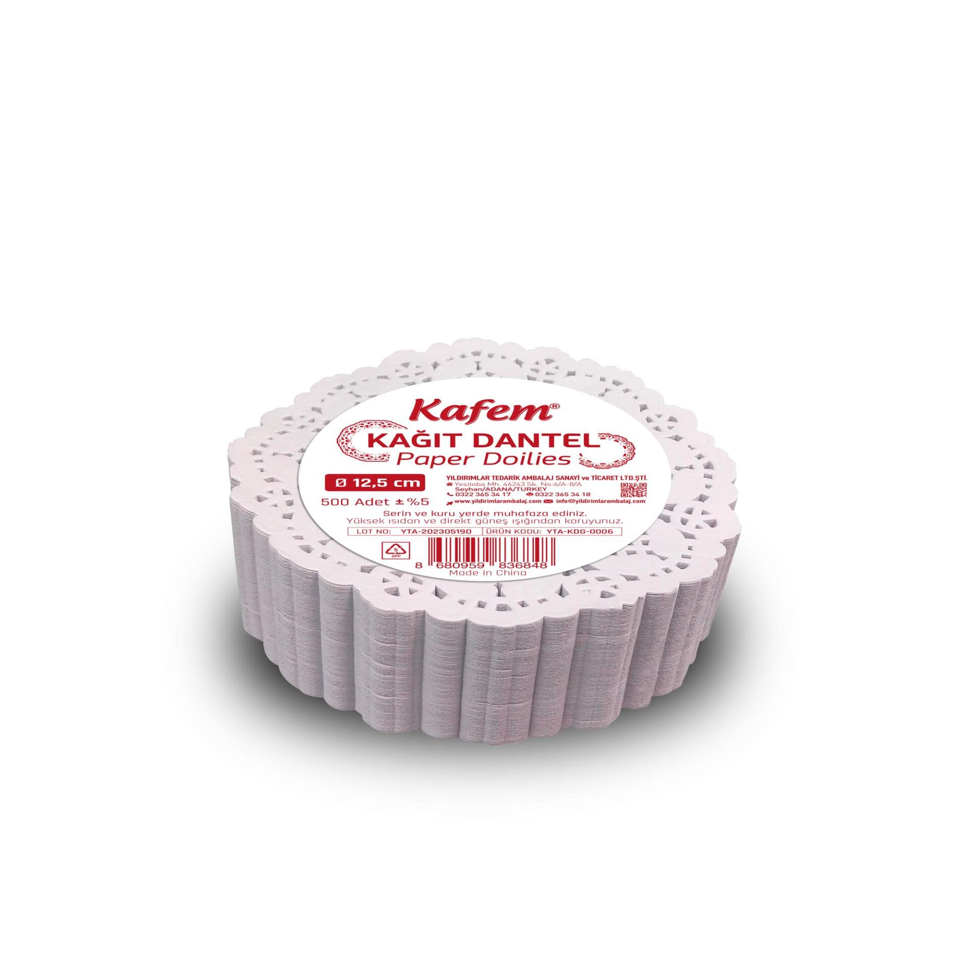 Kafem Dantel Kağıt 12,5 cm 500 Adet