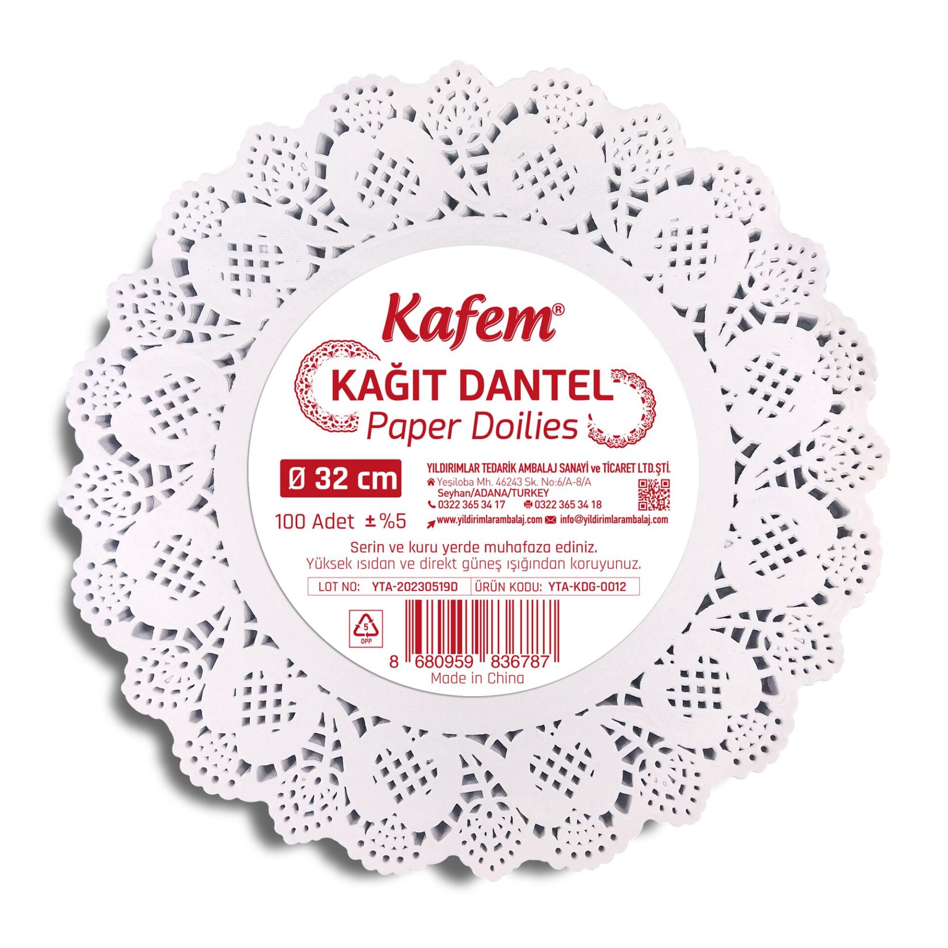 Kafem Dantel Kağıt 32 cm 100 Adet