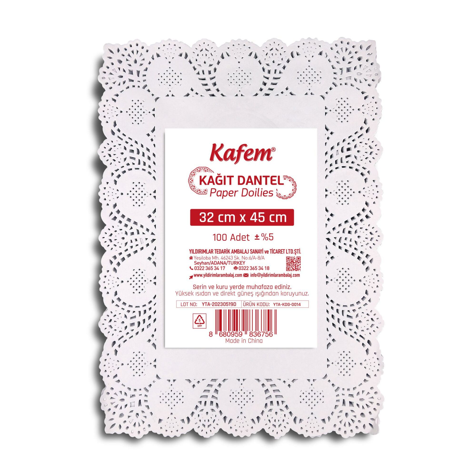 Kafem Dantel Kağıt 32 x 45 cm 100 Adet