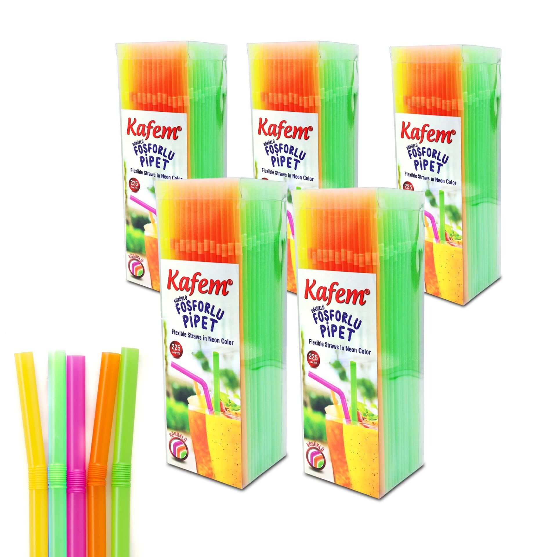 Kafem Fosforlu Pipet  225 li x 5 Paket