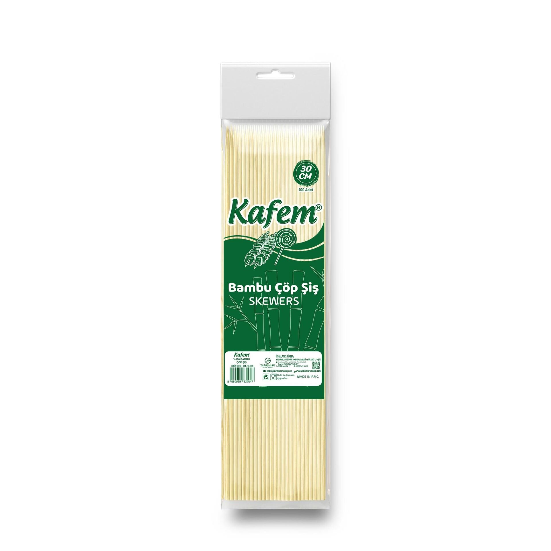 Kafem Bambu Çöp Şiş 30 cm 100 Lü