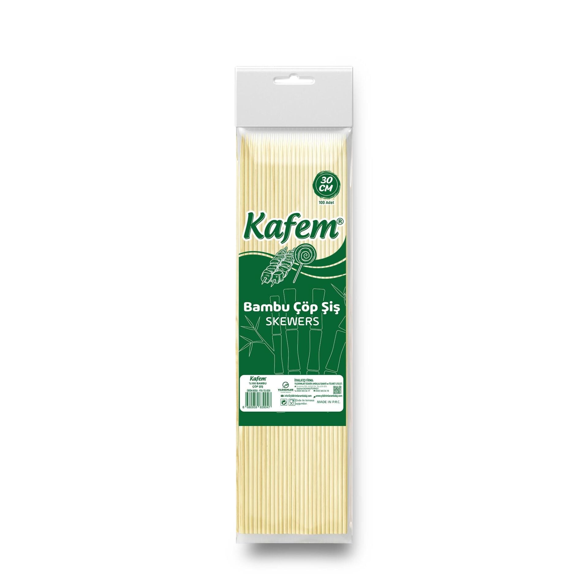 Kafem Bambu Çöp Şiş 30 cm 100 Lü