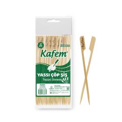 Kafem Yassı Çöp Şiş - Sunum Kürdanı 15 cm 50 Li