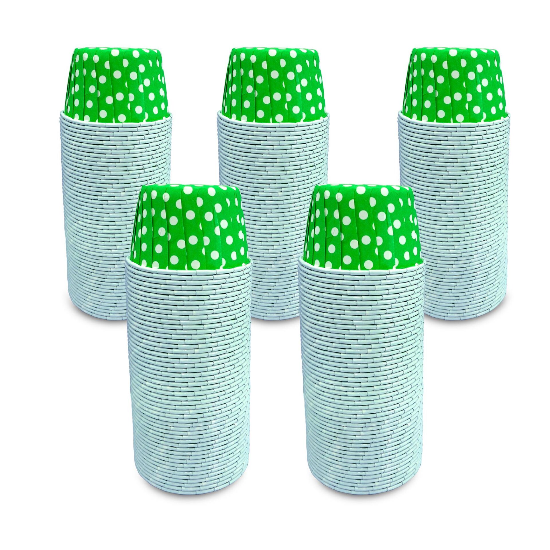 Kafem Yeşil Puantiyeli Muffin Kek Kapsülü 50li X 5 Paket - K01