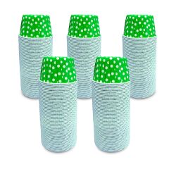 Kafem Yeşil Puantiyeli Muffin Kek Kapsülü 50li X 5 Paket - K01