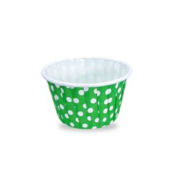 Kafem Yeşil Puantiyeli Muffin Kek Kapsülü 50li X 5 Paket - K01
