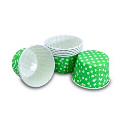 Kafem Yeşil Puantiyeli Muffin Kek Kapsülü 50li X 30 Paket (Koli) - K01