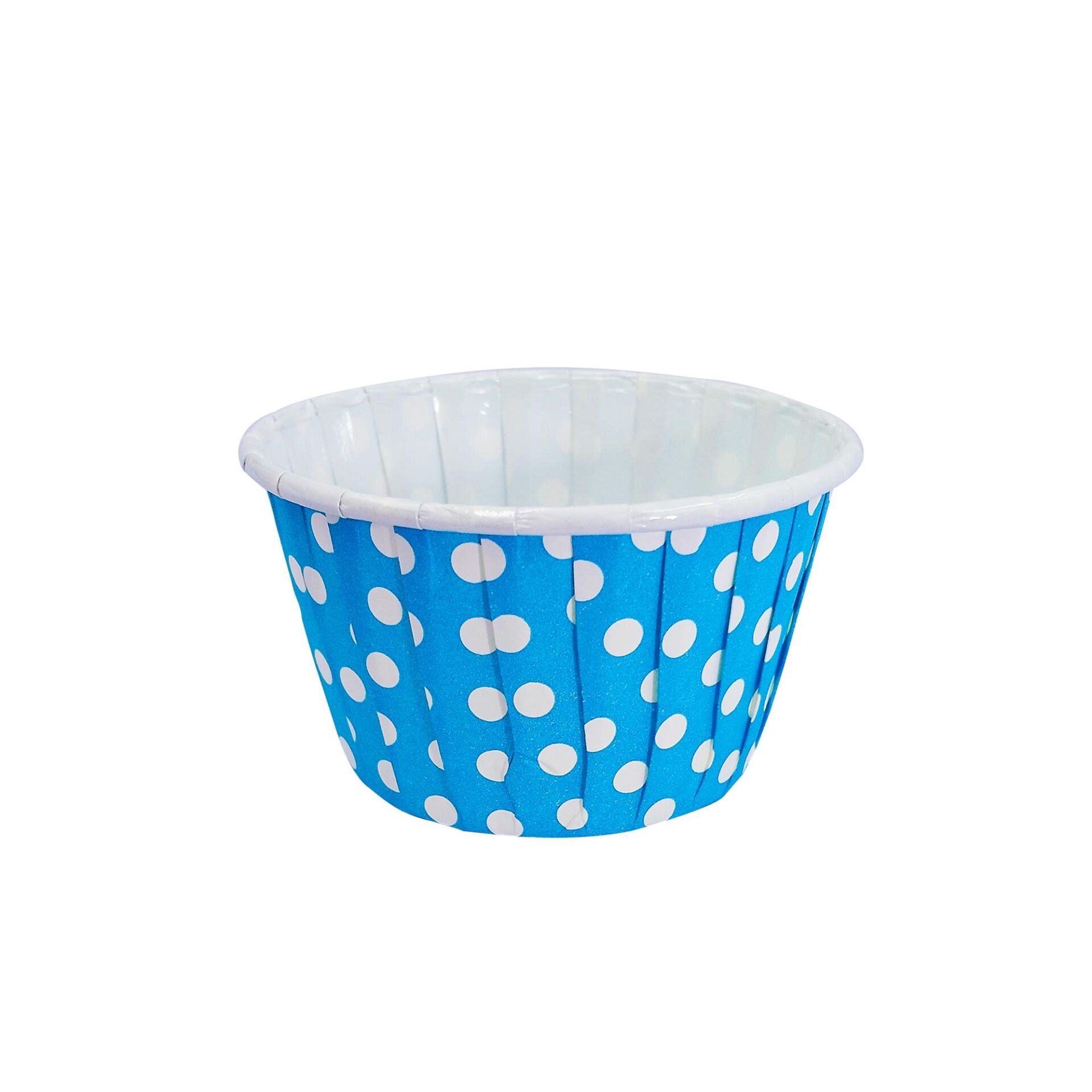 Kafem Açık Mavi Puantiyeli Muffin Kek Kapsülü 50li - K02