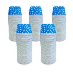 Kafem Açık Mavi Puantiyeli Muffin Kek Kapsülü 50li X 5 Paket - K02