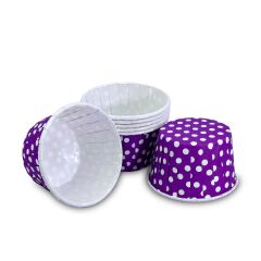 Kafem Mor Puantiyeli Muffin Kek Kapsülü 50li - K03