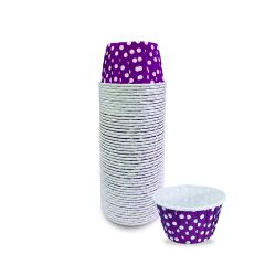 Kafem Mor Puantiyeli Muffin Kek Kapsülü 50li X 30 Paket (Koli) - K03