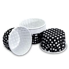 Kafem Siyah Puantiyeli Muffin Kek Kapsülü 50li X 5 Paket - K05