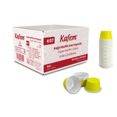 Kafem Sarı Muffin Kek Kapsülü 50li X 30 Paket (Koli) - K07