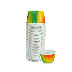 Kafem Gökkuşağı Renkli Muffin Kek Kapsülü 50li - K10