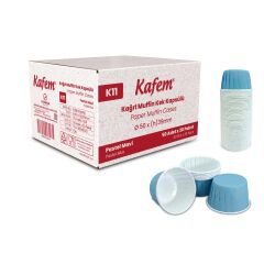 Kafem Mat Mavi Muffin Kek Kapsülü 50li X 30 Paket (Koli) - K11
