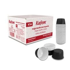 Kafem Mat Siyah Muffin Kek Kapsülü 50li X 30 Paket (Koli) - K14