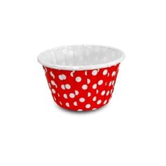Kafem Kırmızı Puantiyeli Muffin Kek Kapsülü 50li - K15