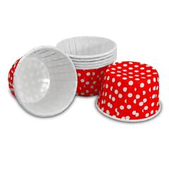 Kafem Kırmızı Puantiyeli Muffin Kek Kapsülü 50li - K15