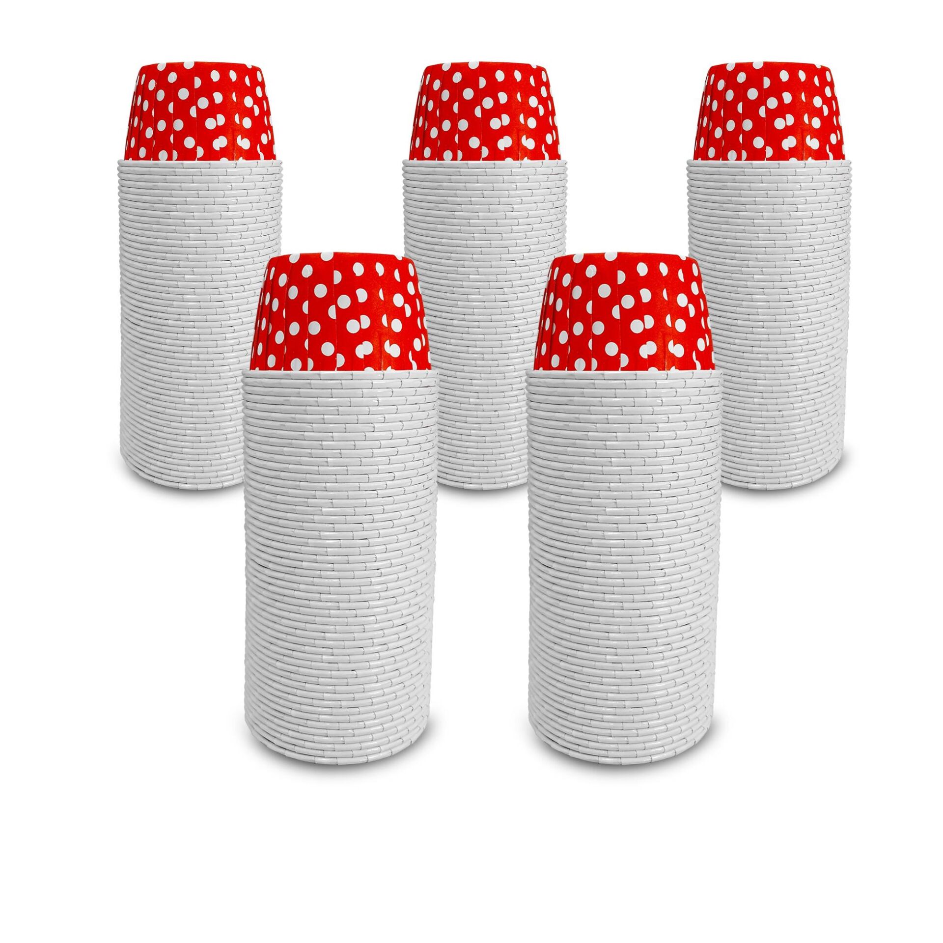 Kafem Kırmızı Puantiyeli Muffin Kek Kapsülü 50li X 5 Paket - K15