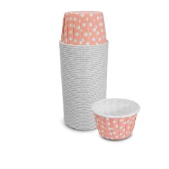 Kafem Pembe Puantiyeli Muffin Kek Kapsülü 50li - K16