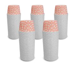 Kafem Pembe Puantiyeli Muffin Kek Kapsülü 50li X 5 Paket - K16