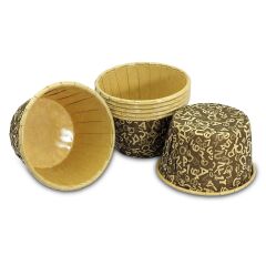 Kafem Muffin Kek Kapsülü Kahverengi Desenli 50li - K19