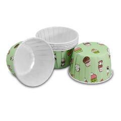 Kafem Muffin Kek Kapsülü Mint Dondurma Desenli 50li X 5 Paket - K21