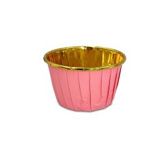 Kafem Muffin Kek Kapsülü Pembe-Altın 25li X 60 Paket (Koli) - K24
