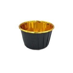 Kafem Muffin Kek Kapsülü Siyah-Altın 25li - K25
