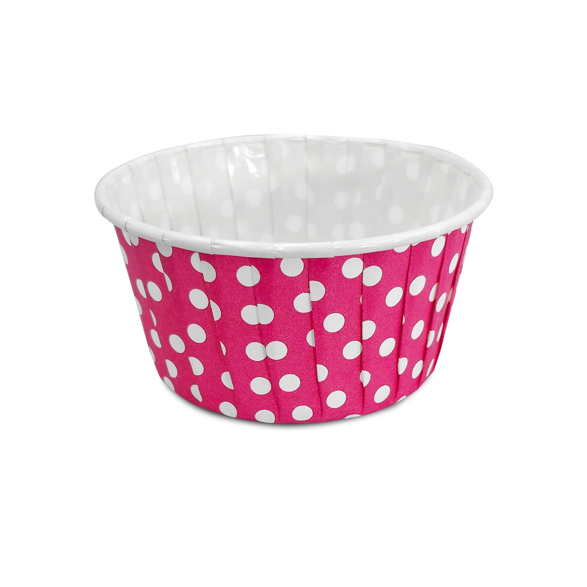 Kafem Muffin Kek Kapsülü Pembe Puantiye Büyük Boy 50li - K29