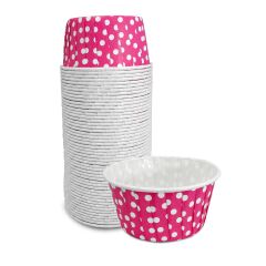 Kafem Muffin Kek Kapsülü Pembe Puantiye Büyük Boy 50li X 30 Paket (Koli) - K29