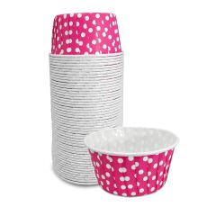 Kafem Muffin Kek Kapsülü Pembe Puantiye Büyük Boy 50li X 30 Paket (Koli) - K29