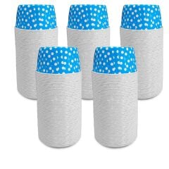 Kafem Muffin Kek Kapsülü Açık Mavi Puantiye Büyük Boy 50li X 5 Paket - K30