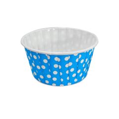 Kafem Muffin Kek Kapsülü Açık Mavi Puantiye Büyük Boy 50li X 30 Paket (Koli) - K30