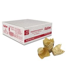 Kafem Muffin Kek Kapsülü Kalın Tulip Kraft Desenli 50li X 25 Paket (Koli) - K32