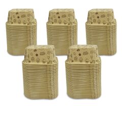 Kafem Muffin Kek Kapsülü Kare Kraft Desenli 50li X 5 Paket - K33