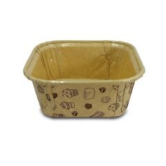 Kafem Muffin Kek Kapsülü Kare Kraft Desenli 50li X 30 Paket (Koli) - K33