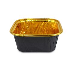 Kafem Muffin Kek Kapsülü Kare Siyah-Altın 25li X 5 Paket - K37