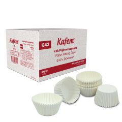 Kafem Muffin Kek Kapsülü Beyaz Büyük Boy No:2 100lü X 50 Paket (Koli) - K42