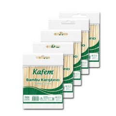 Kafem Bambu Tahta Karıştırıcı 11cm Poşetli 400lü X 5 Paket