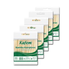 Kafem Bambu Tahta Karıştırıcı 11cm Poşetli 400lü X 5 Paket