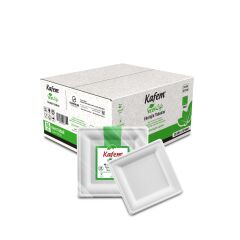 Kafem Ekolojik Kare Tabak 16 cm 25 Li X 20 Paket (Koli)