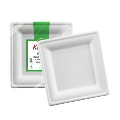 Kafem Ekolojik Kare Tabak 26 cm 25 Li X 5 Paket