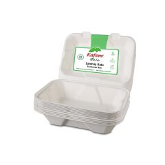 Kafem Ekolojik Sandviç Kapaklı Tabak 25 Li X 10 Paket (Koli)