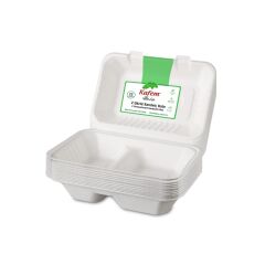 Kafem Ekolojik 2 Göz Kapaklı Karton Tabak 25 li X 5 Paket