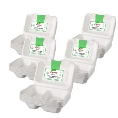 Kafem Ekolojik 2 Göz Kapaklı Karton Tabak 25 li X 10 Paket (Koli)