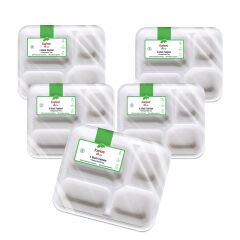 Kafem Ekolojik 4 Göz Tabldot Karton Tabak 25 li X 10 Paket (Koli)